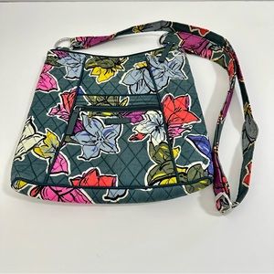 Vera Bradley multi-color cotton bucket crossbody bag